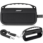 Aenllosi for Bose SoundLink Flex Portable Bluetooth Speaker 2nd Gen Silicone Protective Travel Carrying Case, Case Only, Not Included Speaker, Black