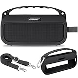 Aenllosi pour Bose SoundLink Flex Portable Bluetooth Speaker 2e Génération / 1st Étui de Transport Protecteur en Silicone, Étui Seulement, Haut Parleur Non Inclus, Noir
