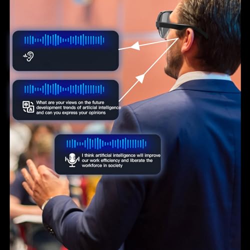 AI -Übersetzung Intelligente Brille Bluetooth für Männer & Frauen, V5.4 IP65 Regensicher, 144 Sprache Echtzeit -Übersetzung Smart Sonnenbrille mit Mikrofon & Lautsprechern für – Bild 4