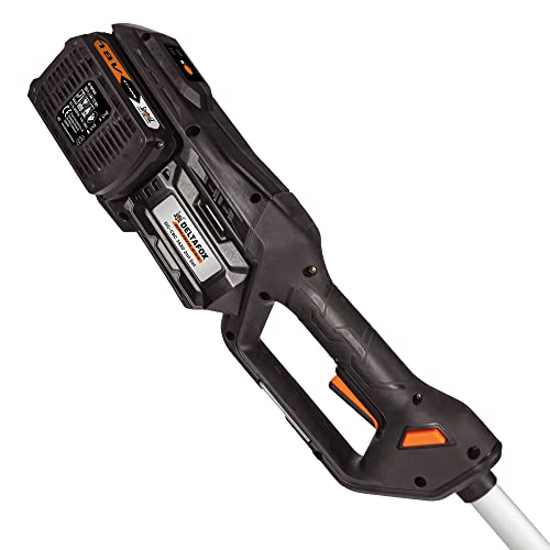 Foto von DELTAFOX 36V Akku-Sense Freischneider Rasentrimmer DG-CBC 3630 2in1 - inkl. 2x18V 4Ah Akku, 2 Ladegeräte je 2h, Stahlmesser 25cm Ø, Doppelfaden 30cm Ø, bürstenloser Motor