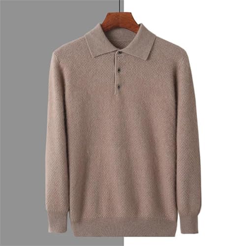Men's Turn-Down Collar Jumper Winter Thick Warm Knit Simple Business Casual Pullover Sweater2