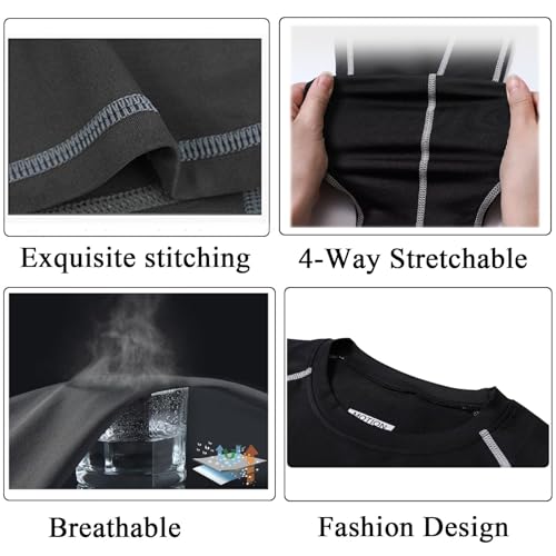 Ensemble de compression thermique enfants en polaire chaude et extensible - 5