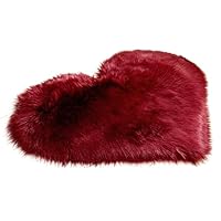 ZYMIADOU Fuzzy Carpets Love Heart Shape Fluffys Floor Mats Girl Soft Plushes Solid Color Chair Sofa Cover Bedroom Home Decoration Heart Shape Rugs