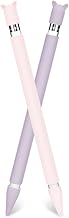 2 Pack Silicone Case for Apple Pencil 1st Generation Holder Sleeve Skin Cover Accessories for iPad Pro 9.7/10.5/12.9,Cute ...