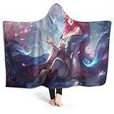 XCNGG Manta con Capucha Hooded Blanket Throw Ahri Blossom Sp
