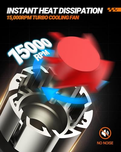 Image of SEALIGHT 9005 LED Bulbs, L2 HB3 24,000LM Super Brightness 6000K Cool White Bulbs, IP68 Waterproof, Plug and Play, 15000RPM Turbo Fan, 60000Hrs Lifespan, 1:1 Size Driving Bulbs, Pack of 2