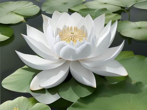 Image of Very Beautiful All Season Yellow+White Water Lotus(Pack Of-2) /Water Kamal /Water Lily Plant (TUBER) Original Hybrid Veriety Blloming With In 30 Days For Outdoor & Indoor Live Plant.