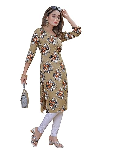Image of PRAZVIKA Women's Multicolor Exclusive Crepe Kurta||Pack of 2 Kurta||Kurta for Women