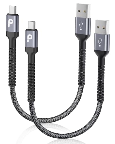 Image of PRAKIE USB C Cable Fast Charging, 2Pack 1FT USB A to USB C Charge Cable, Short USB Type C Charging Cord Compatible with iPhone 17 /16 /15 /Samsung Galaxy S20 S10 /Google /Plus Note 10 9 8