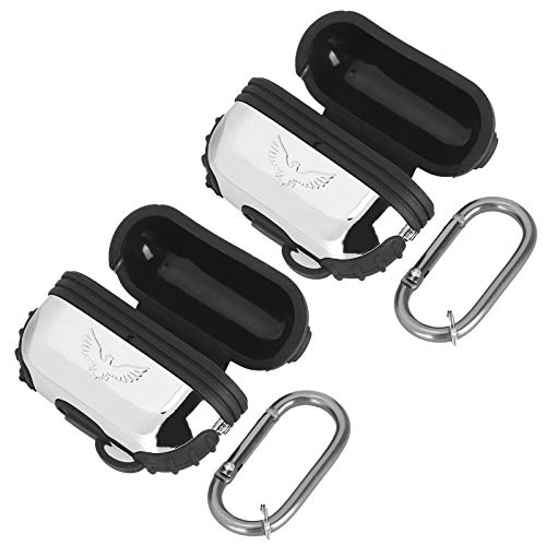 Coque silicone écouteurs iOS, lot de 2 étuis souples avec mousqueton pour sport
