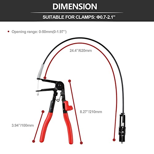 Yantone Hose Clamp Pliers Flexible Cable Type Swivel Pincer Pliers For Removal And Installation Of Ring Type Or Flat Band Clamp #TOP2