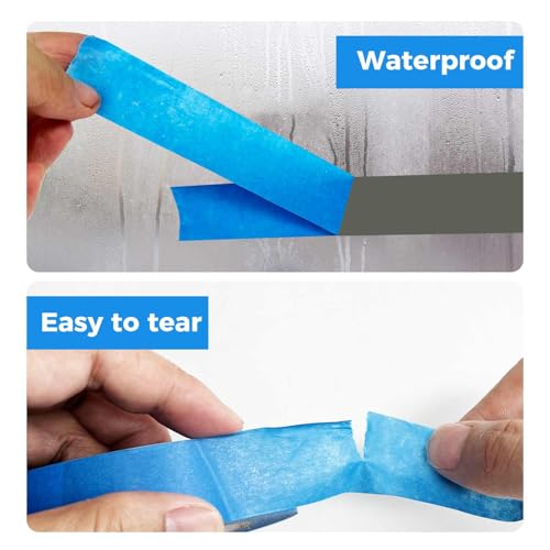 Image of 20 Rolls Blue Painters Tape 1 inch，Blue Painters Tapes，Blues Masking Tapes，Painters Tape Bulk，Suitable for Paint, wall, Painting, Indoor and Outdoor (1 inch X55 Yards, Total 1100 Yards)