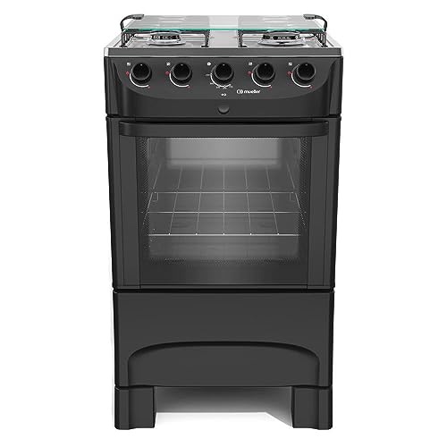 Fogão 4 Bocas Mueller Bivolt com Acendimento Automático Preto Fosco Mfi4bb