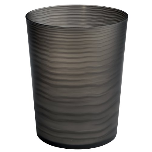 Preisvergleich Produktbild InterDesign 10937EU Lotus Abfalleimer, schwarz / durchsichtig