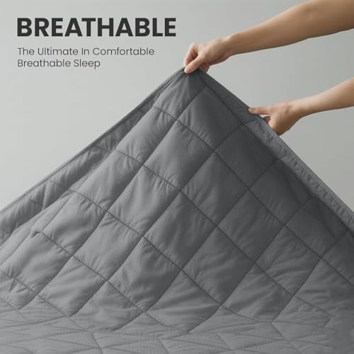 Image of 100% Waterproof Mattress Protector Cotton Quilted Bed Protector Queen Size Breathable Noiseless Ultra Soft | Elastic Fitted Mattress Cover | Bed Cover (Grey, Queen Size - 5x6 ft (60x72)