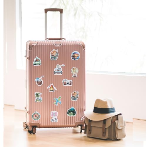 AOZUO Lot de 100 autocollants de voyage, autocollants de scrapbooking de voyage, sticker de journalisation pour carnet, album photo, bouteille d'eau, étui de téléphone portable, ordinateur portable – vue 2