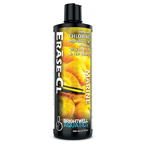 Brightwell Aquatics Erase-Cl - Water Conditioner Removes Chlorine, Chloramines & Ammonia in All Marine and Freshwater Aquariums