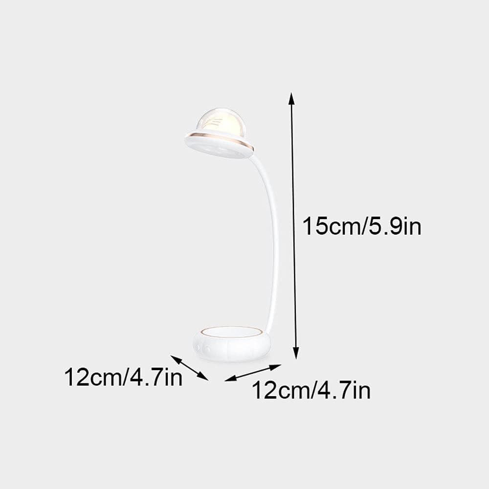 Cute Cat Desk Lamp, LED Desk Lamps for Home Office, White USB Charging Port Dimmable Desk Lamps, Portable Foldable Touch Decor Lamp 360° Flexible Gooseneck Kids Desk Llight