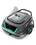 (2026 Upgraded) WYBOT A1 Cordless Pool Vacuum Up to 120 Mins Runtime, Robotic Pool Cleaner with Dual Filters, Ideal for Flat Above Ground up to 1076 Sq.ft (Grey)
