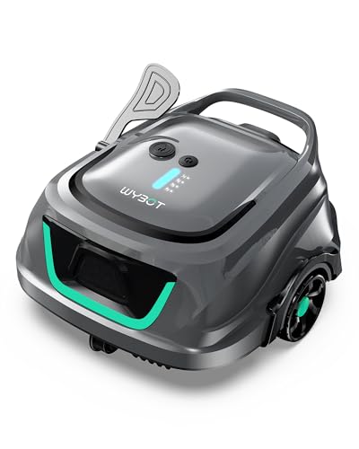 (2026 Upgraded) WYBOT A1 Cordless Pool Vacuum Up to 120 Mins Runtime, Robotic Pool Cleaner with Dual Filters, Ideal for Flat Above Ground up to 1076 Sq.ft (Grey)