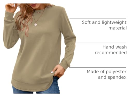 Image of MOLERANI Sweatshirts for Women Casual Long Sleeve Crewneck Shirt Tunic Tops | Pullovers, Soft Lightweight Warm Fabric, Loose Fit, Fall Winter Trendy Clothes, Daily Wear, Workout, Outdoor Outfits