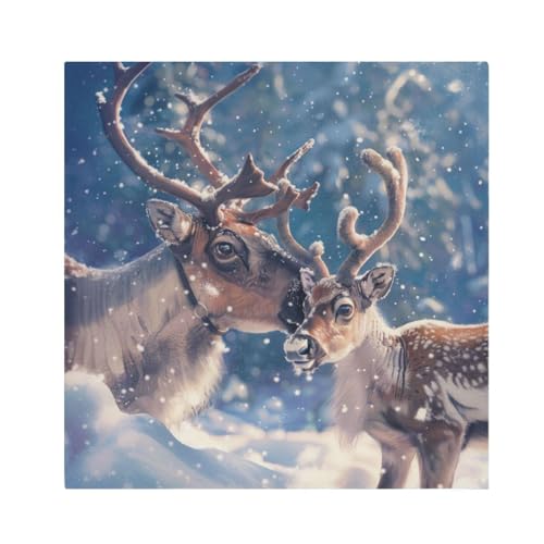 Servilletas de Tela Winter Caribou Multicolor x6 miniatura 1