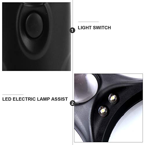 Toyvian 3 Lupa Iluminada Magnáteis Lupa Led Lupa De Mão Lupa Com Luz Iluminada Led Iluminado Lupa Ra