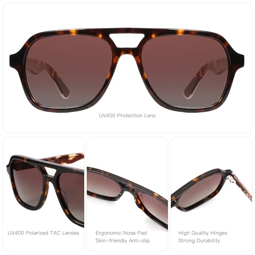 ZENOTTIC Aviator Sunglasses for Men Polarized: Aviator Sunglasses Womens - Retro Hexagonal Mans Pilot Sunglass4