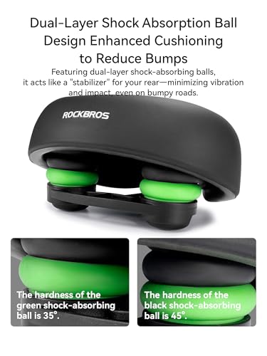 ROCKBROS Kids Bike Seat Cusion Comfort Youth Replacement Saddle Kids Bicycle Seat Waterproof, Enhance Young Little Rider Child Bike Seat for Boys and Girls Gifts for MTB & Road 16\" to 24\" (No Clamp)