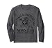 Feral and Unhinged Moms Club Funny Skeleton Coffee Messy bun Long Sleeve T-Shirt