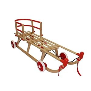 Roll Rodel Original Holzschlitten mit Rädern – Davoser Schlitten 110 cm für Kinder 67