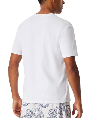 Top de pijama Schiesser de algodón selecto para hombre blanco 58 2