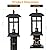 Brilvibera Outdoor Post Light 2 Packs Dusk to Dawn, Post Lights Outdoor Electric with Pier Mount, Black Waterproof Pole Lights, Lamp Posts Outdoor Lighting Hard Wired for Yard, Driveway, Path