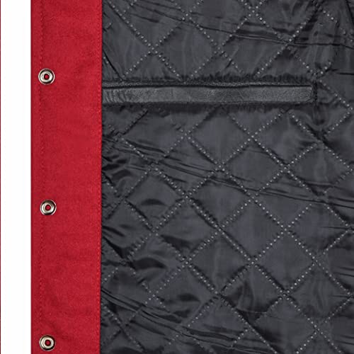 Image of Varsity Jacket Baseball Letterman Jacket- Wool and Leather Premium Quality Unisex Basketball Jacket