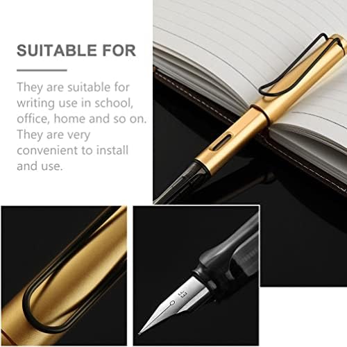 Milisten 6Pcs Fountain Pen Set, Fine Nib Inks Pens, Practice Pens for Writing, Lettering Hand Drawing Sketching Doodling, Broad Point, 0. 5mm Nib