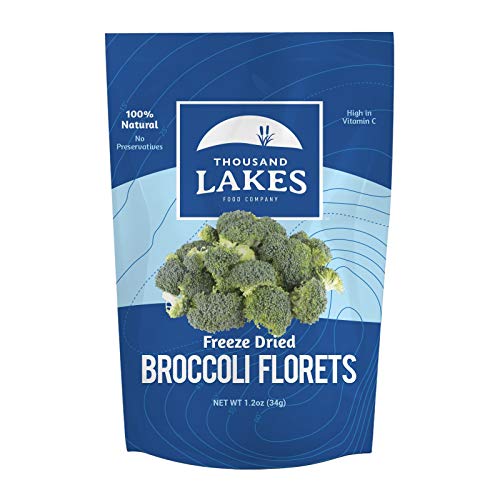 Thousand Lakes Freeze Dried Fruits and Vegetables - Broccoli Florets 1.2 ounces