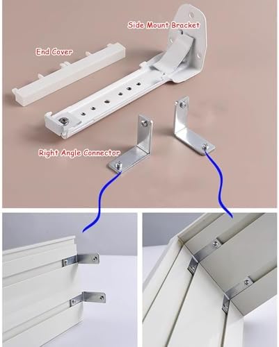 Decorative Wall Curtain Rod Cover Box - 5ft Cornice Board for Living Room, Bedroom & Kitchen - No Tracks, Curtain Baffle Bracket - Stylish Home Décor Solution