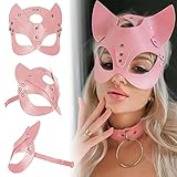Anlässe: Halbgesichtsmaske für Katzen, Kaninchen, Maus, perfekt für Halloween, Maskerade-Partys, Kostümbälle, Cosplay-Partys, Weihnachten, Karneval, Ostern, Nachtclub, Abschlussball, Veranstaltungen und so weiter, machen Sie attraktiv auf der Party