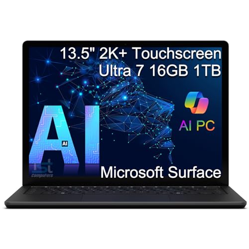 Microsoft Surface Laptop 6 AI PC �r�W�l�X�p (13.5�C���` 2K+ �^�b�`�X�N���[���AIntel 16-Core Ultra 7 165H (> i7-1355U)�A16GB DDR5�A1TB SSD)�A18.5���Ԃ̃o