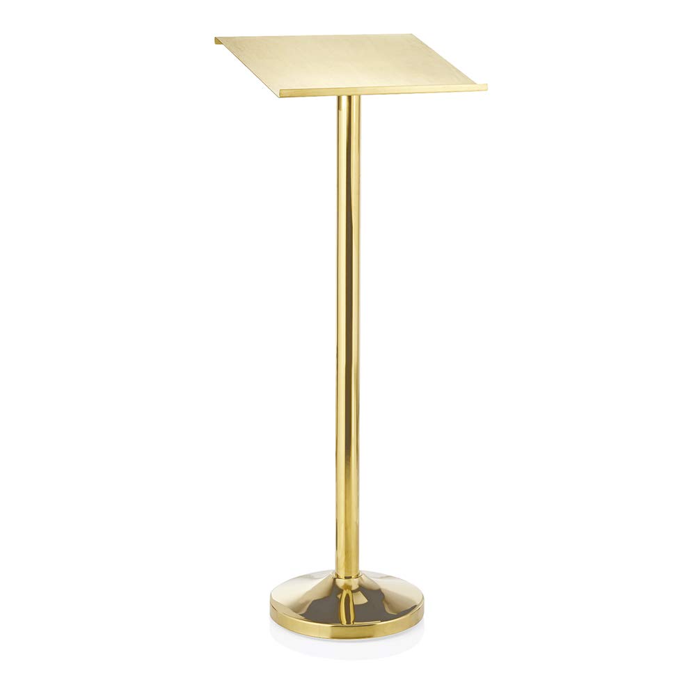 WAS 2230 001 Pupitre à souder en acier chromé Doré 30 cm de diamètre 120 cm de hauteur