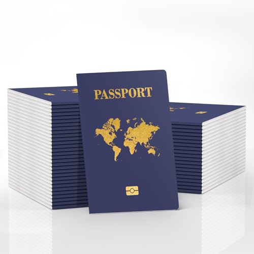 Carnets de passeport vierges bleus idéaux pour imaginer un carnet de voyage en classe