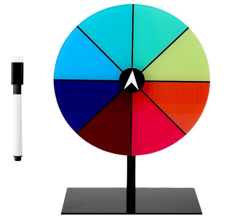 Rueda de la fortuna para girar, juguete de rueda de la fortuna de 20 cm, rueda de premios giratoria, rueda de premios giratoria para carnaval, medición, rueda de ruleta antideslizante de juego con
