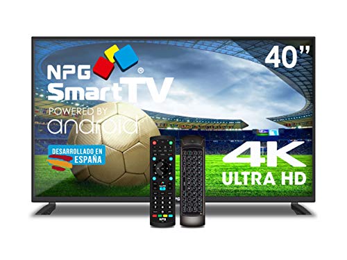 Televisor NPG LED 40" UHD 4K Smart TV Android+ Teclado QWERTY/Motion WiFi TDT2 H.265 PVR
