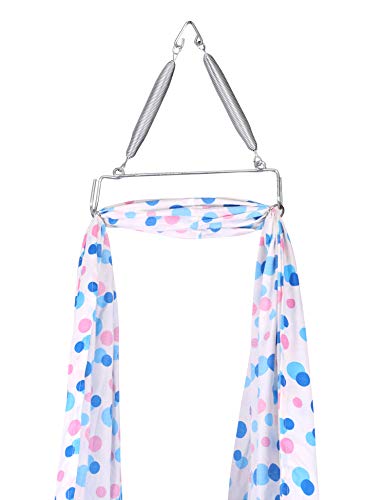 VParents-Preemie-Baby-Swing-Cradle-with-Mosquito-Net-Spring-and-Metal-Window-Cradle-Hanger-Blue