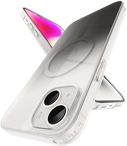 Image of Vaku Luxos Zurich MAGPRO Gradient Colored for iPhone 14 Plus Cover Case, Transparent, 6 Feet Drop Protection, Shockproof, Scratch Resistant, Slim, Compatible with MagSafe Back Cover - Grey