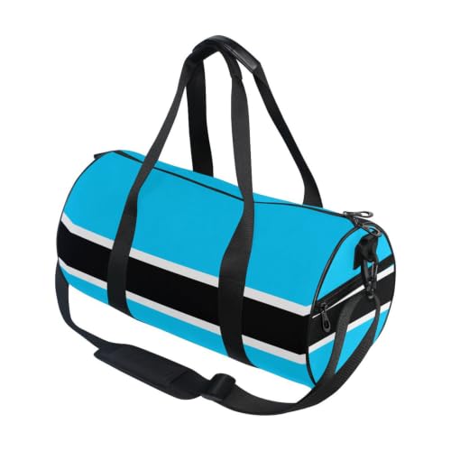 Bolsa de deporte redonda con bandera de Botswana y compartimento ligero unisex