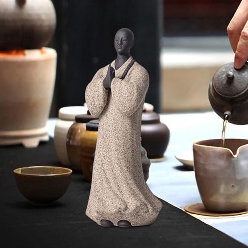 Statuette de Bouddha moine gris pour apaiser votre esprit
