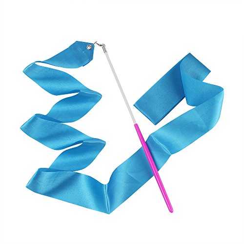 JBBERTH 2M Dancer Ribbons Streamers Rhythmic Gymnastics Ribbon Wands Rods for Children Art Dances,Set of 8
