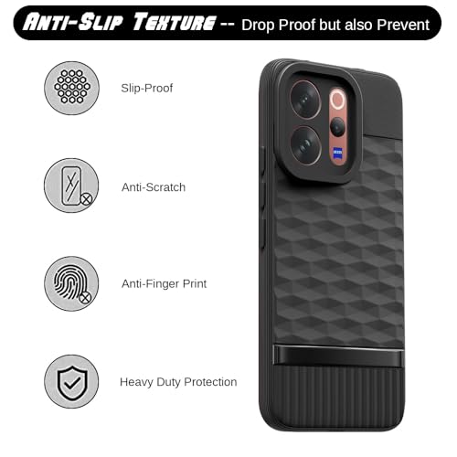 Image of Shockproof Case Compatible with Vivo V70 5G / V70 Elite 5G | Full Camera Protection | TPU Flexible Back Cover for Vivo V70 5G / V70 Elite 5G (Matte Black)