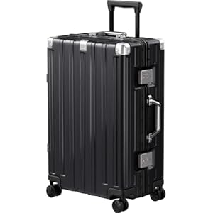 Krute Zipperless Luggage 24 Inch Al...